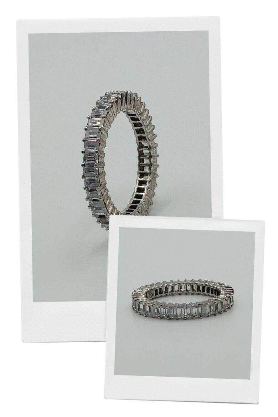 Sterling Silver Eternity Ring - Size 6.5